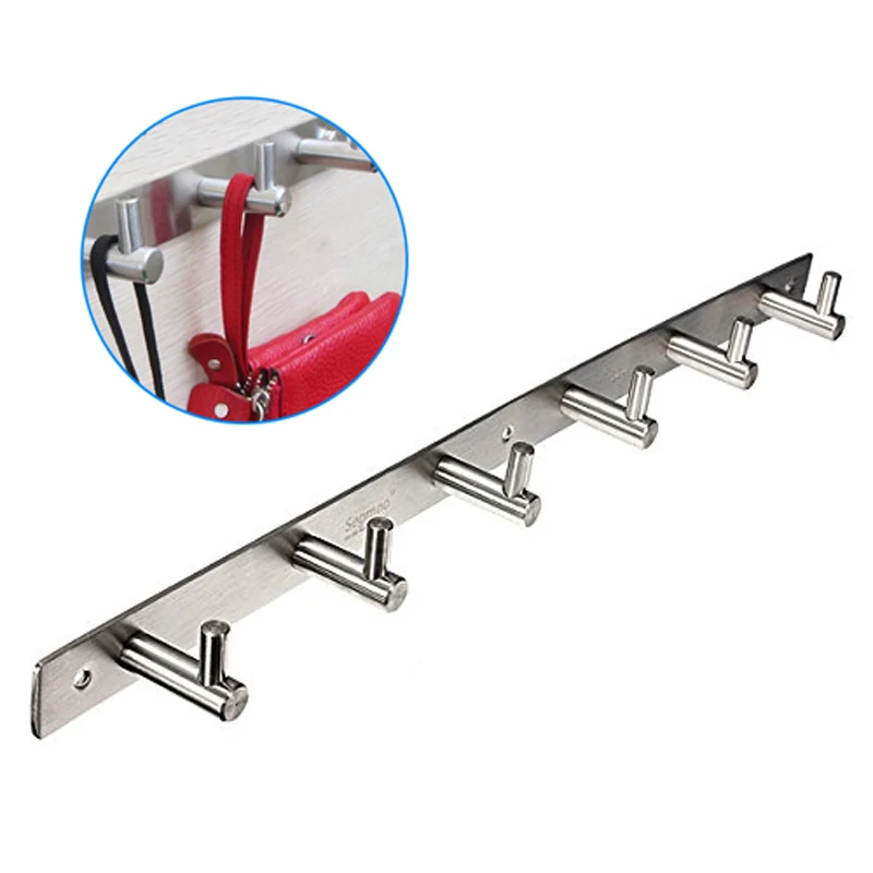 

Stainless Steel Kitchen Bathroom Hooks wall hanging Stand Hook Coat Hat Clothes Robe Holder Rack Hanger gancho de parede DA