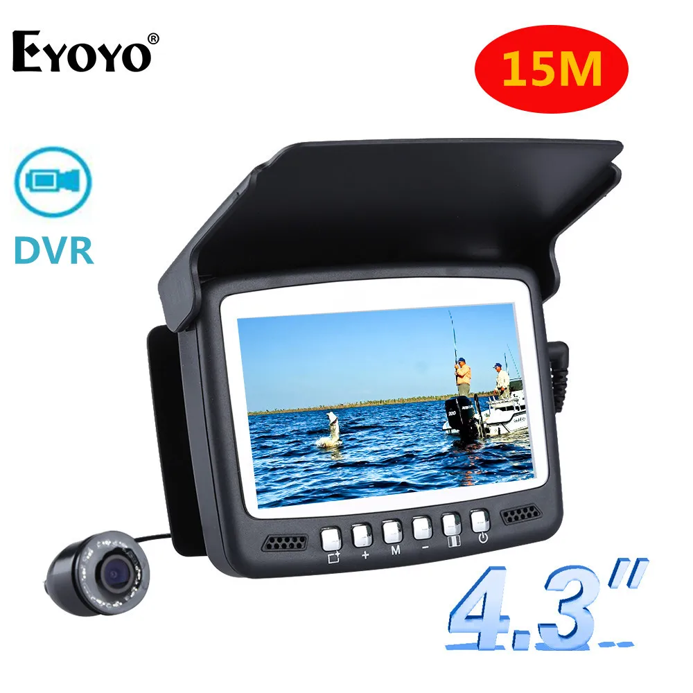 

Eyoyo Original 15M Infrared Fish Finder Underwater 1000TVL Ice Fishing Camera Video Recording DVR 4.3