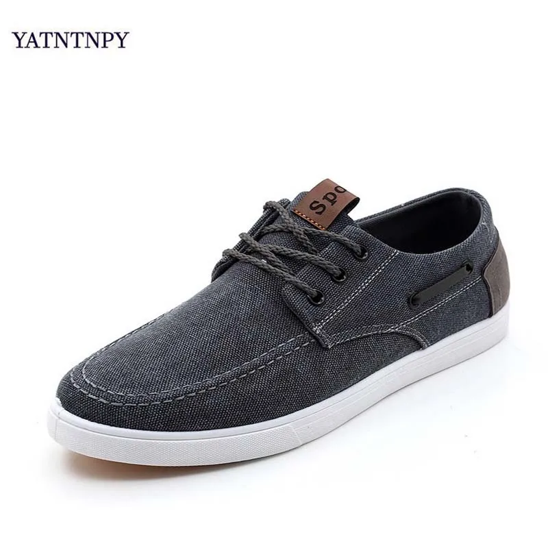 

YATNTNPY Men's casual slip on loafer shoes canvas shoes fashion Korean men's sports trend sneakera shoes Wearable in all season