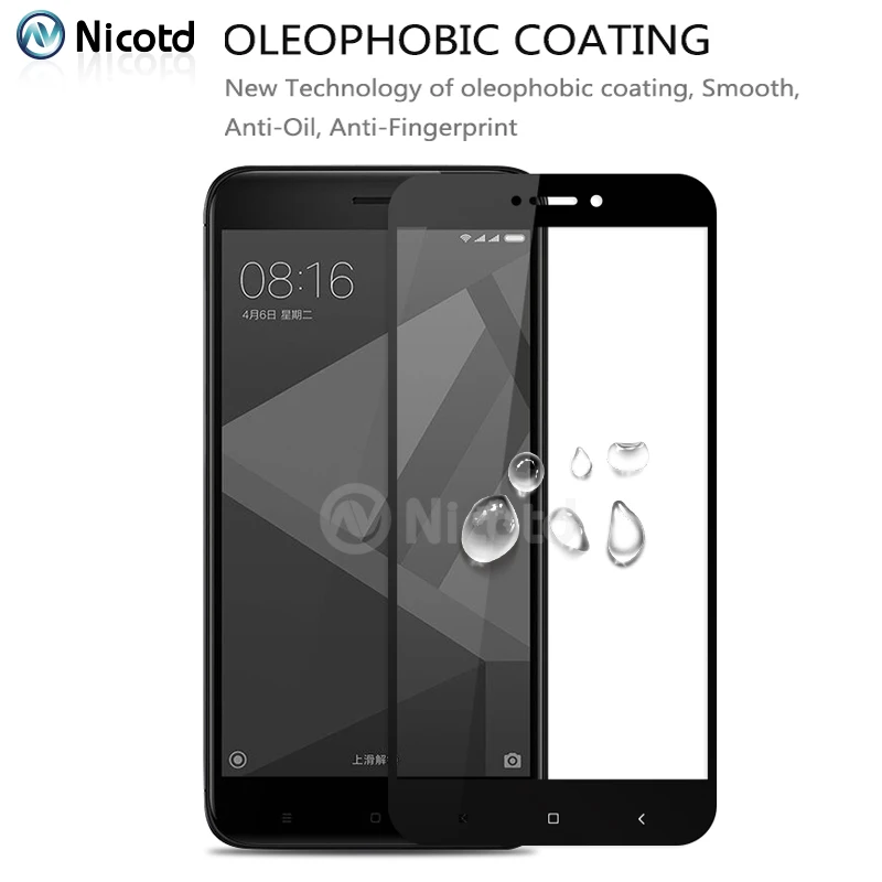 For Xiaomi Redmi 4A 5.0 inch Black White Gold Glass Screen Protector Film For Redmi 4X Full Cover Tempered Glass Protect Film 9H (3)