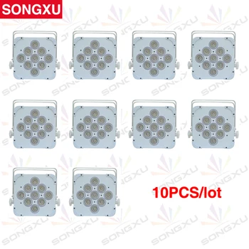 

SONGXU 10pcs/lot Long Lifespan LED Par Light 9X10W 4in1 Par LED With RGBW Wireless DMX Battery Powered/SX-WBPL0910