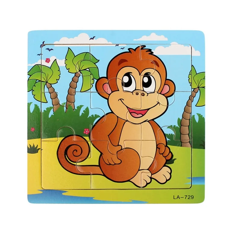 Madera lindo gato rompecabezas educativo bebé de Desarrollo Educativo bebé juguetes brinquedos educativos grandes