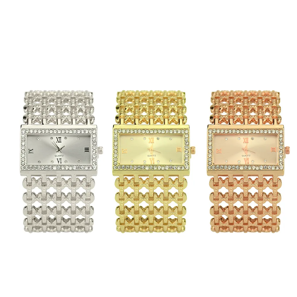 Relogio Feminino часы с бриллиантовым браслетом Женские кварцевые наручные часы с механизмом прямоугольные часы Reloj Mujer saat Montre Femme