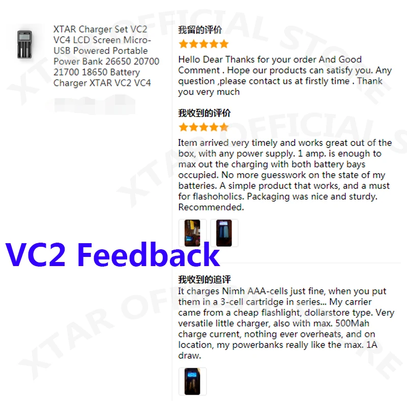 Зарядное устройство XTAR VC2S ЖК дисплей зарядное 18650 USB литий ионный аккумулятор 20700