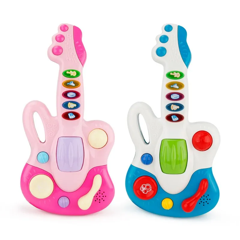 Educational Toys Electronic Guitar Toy With Flashing Light Game