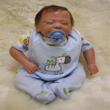 18 inch 47 cm Silicone baby reborn dolls, lifelike doll reborn Cute baby doll sleeping baby boy sleeping doll gift