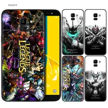 Preto Silicone Case Capa Para Samsung Galaxy A10 A20 A20E A30 A40 A50 A60 A70 A80 Capa Mole Shell liga of legends lol yasuo(China)