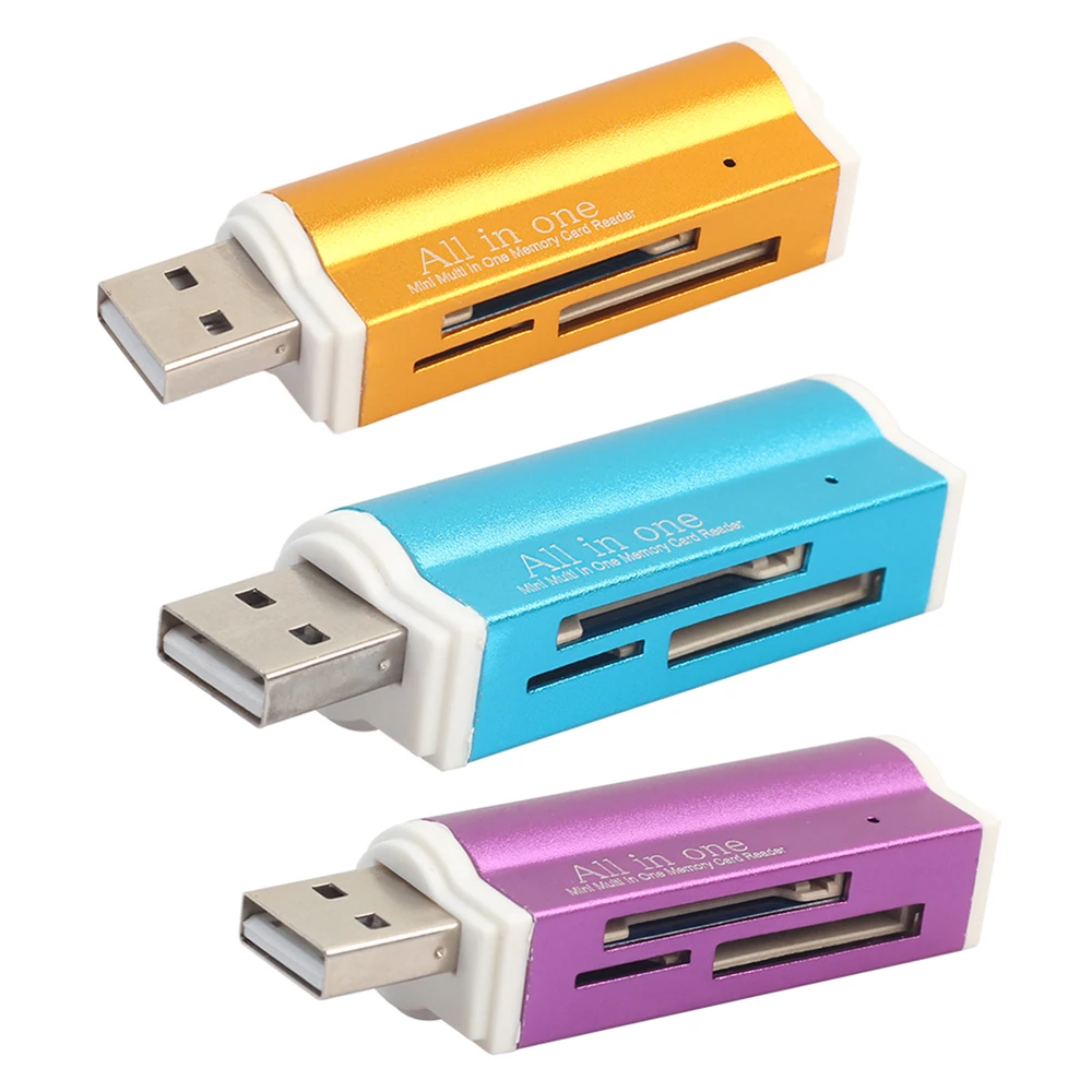 Мульти все в 1 Micro USB 2 0 кард-ридер адаптер для SD TF M2 MS Горячая продажа Желтый