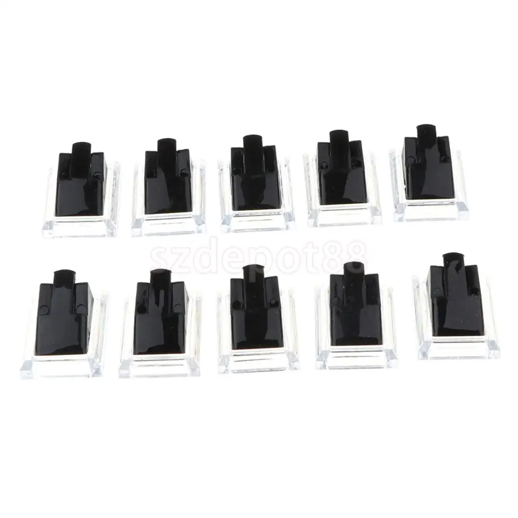 

Pack of 10 Women Jewelry Tray Finger Ring Display Stand Holder Ring Showcase Accessory