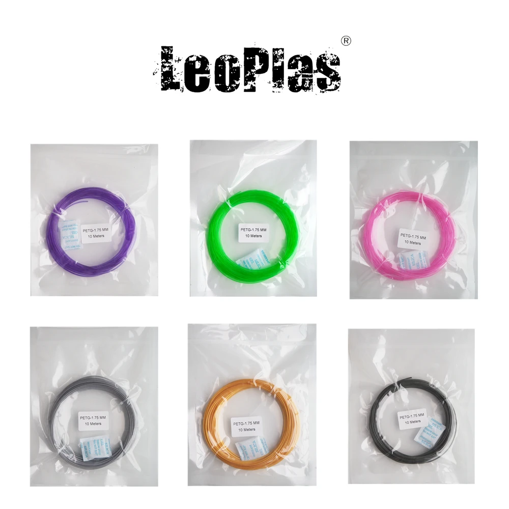 شحن مجاني 1.75 مللي متر PETG خيوط 10 متر 30g عينة أكثر قطع أسرع بكثير 3D طابعة القلم إمدادات طباعة بلاستيكية المواد