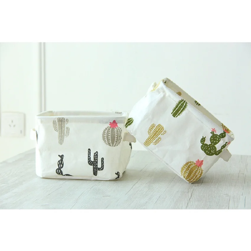 

desktop non-woven fabrics storage box kids cartoon animal toys for Small object and Cosmetics tool storage bins folding Basket