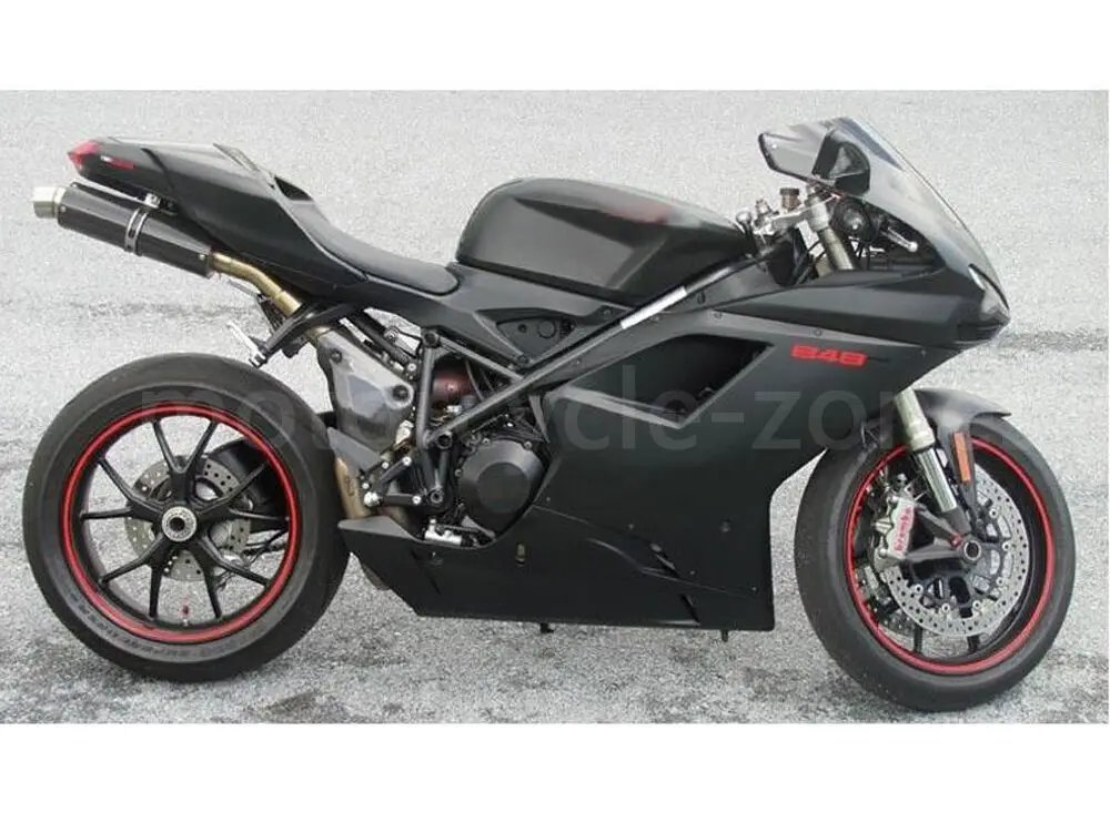 Мотоцикл комплект обтекателей для поездок на мотоцикле Ducati 848 1098 1198 2007-2012 08 09 10 11 матовый BlackInjection Обтекатели на кузов комплект