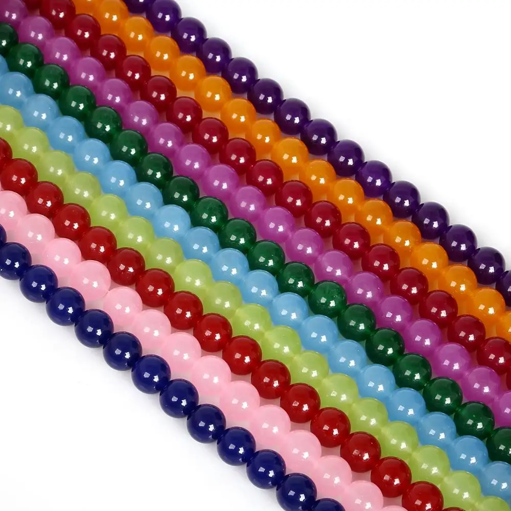 

Wholesale AAA+ Round Shape Natural Mix Color jades Stone Beads For Jewelry Making DIY Crystal Bracelet 4/6/8/10/12mm Strand 15''