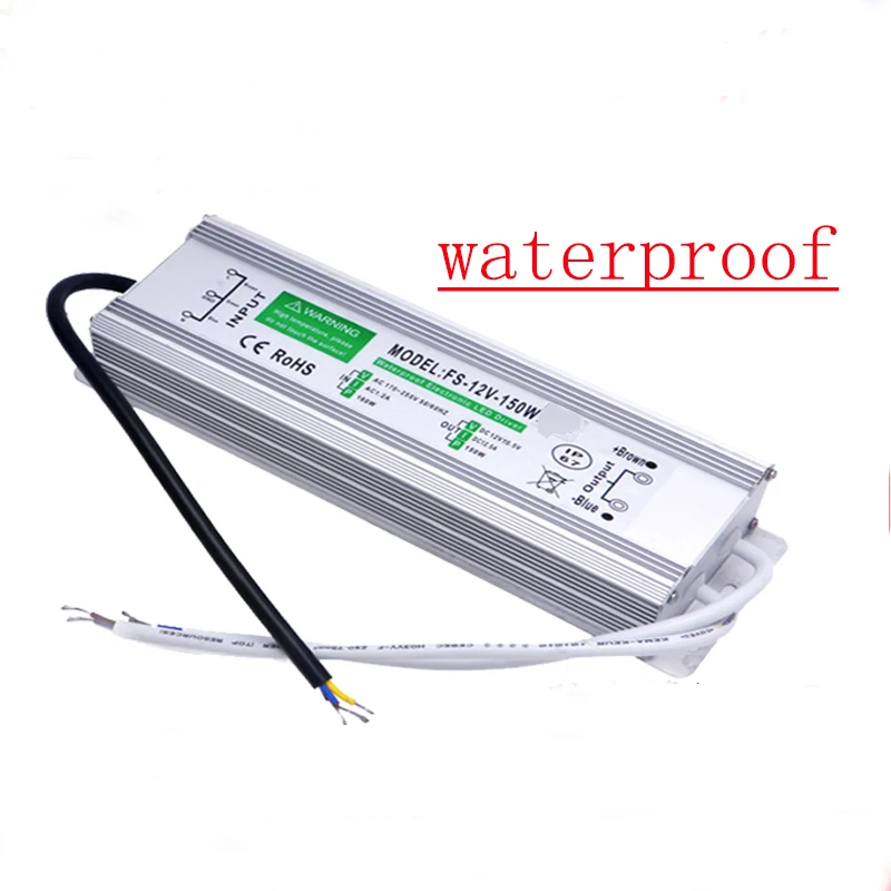 

Led Driver Transformer Power Supply Adapter AC110-260V to DC12V/24V 10W- 100W Waterproof Electronic outdoor IP67 for underwater