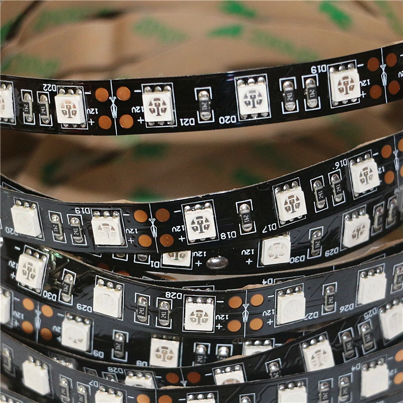 Белый/Черный PCB 5050 SMD УФ Светодиодные ленты УФ ночного Рыбалка Lights ультрафиолетовой 395-405nm LED Blacklight Водонепроницаемый лодка полосы лампа