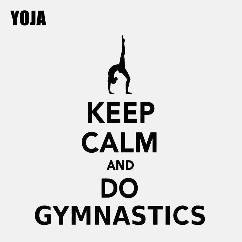 

YOJA 50.3CM*56CM Keep Calm And DO GYMNASTICS Decal Home Workout PVC Wall Sticker W1-811