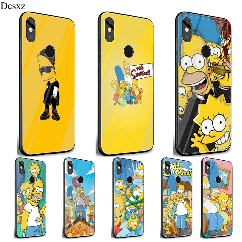 

Desxz Cell Phone Case Glass Simpsons For Xiaomi Mi 8 Lite A1 A2 5X 6X 9 Redmi Note 5 6 7 Pro 6A 4X Pocophone F1 Cover