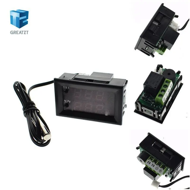

W2809 W1209WK Digital LED Thermostat Temperature Controller Smart Temp Sensor Board Module 12V DC + Waterproof NTC Sensor