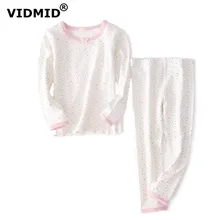 Vidmid детские пижамы для девочек комплекты одежды, зимние, с длинным рукавом, нижнее белье из хлопка, пижамы, одежда для девочек, одежда для сна, домашняя одежда 7010 01