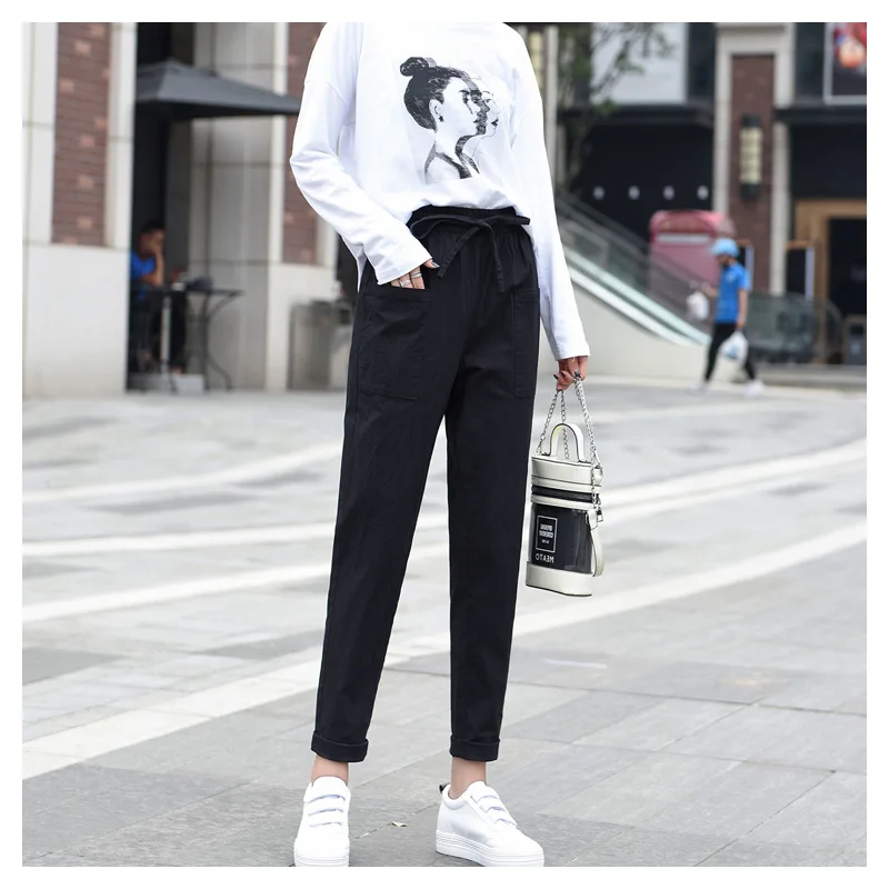 Women Calf-Length Pants Casual 91%-99% Cotton 2019 New Leisure Hallen Pants Loose Women's Pants Size S-XXXL HJH Women Calf-Length Pants Casual 91%-99% Cotton 2019 New Leisure Hallen Pants Loose Women's Pants Size S-XXXL HJH