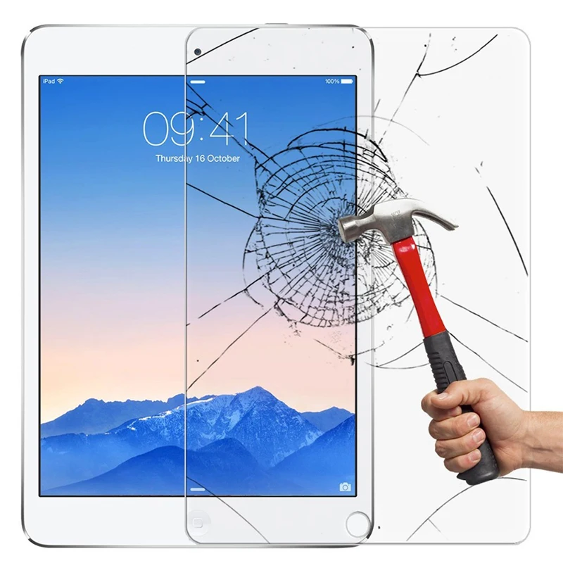 2pcs Full Screen Protector Tempered Glass For New iPad 2017 9.7 inch Screen Protective Film Cover Glass For iPad Pro 9.7 2017 original homtom ht3 pro package gift tempered glass film protective cover