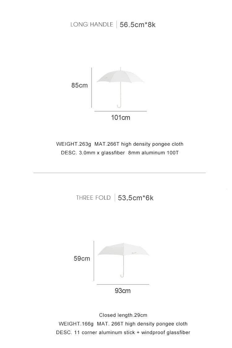 Tiohoh ультралегкий зонтик дождь женский белый длинный зонт палка и складной ветрозащитный Алюминиевый Гольф прозрачный зонтик для девочек