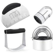 Набор прессформы для печенья из нержавеющей стали, полукруглый резак для теста, набор для выпечки, кондитерский блендер
