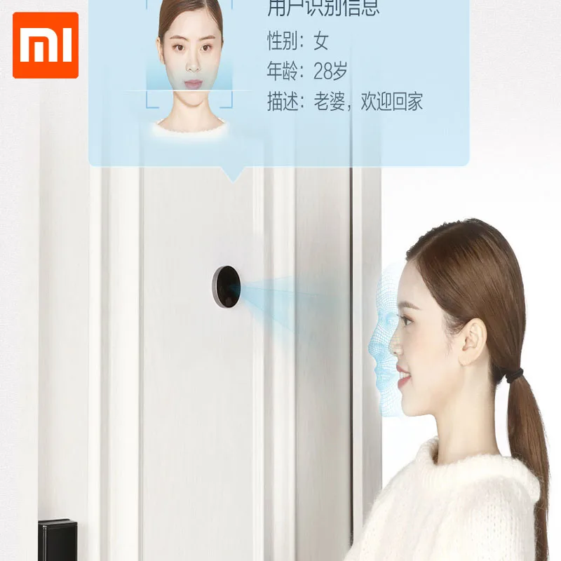 Xiaomi Luke умный дверной видео дверной звонок кошачий глаз молодежное издание CatY Mijia приложение управление перезаряжаемый ips дисплей Широкоугольный монитор