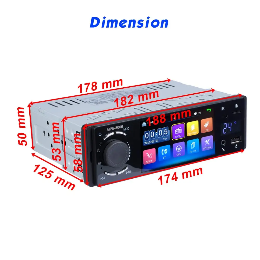Hikity Autoradio Car Radio 1din 4.1\ Hikity Autoradio Car Radio 1din 4.1\