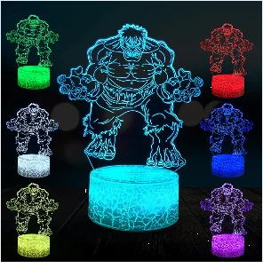 Новая фигурка головы Бэтмена 3D лампа светодиодный ночник USB Домашний многоцветный декоративное освещение детский подарок спальня Рождественская вечеринка игрушка