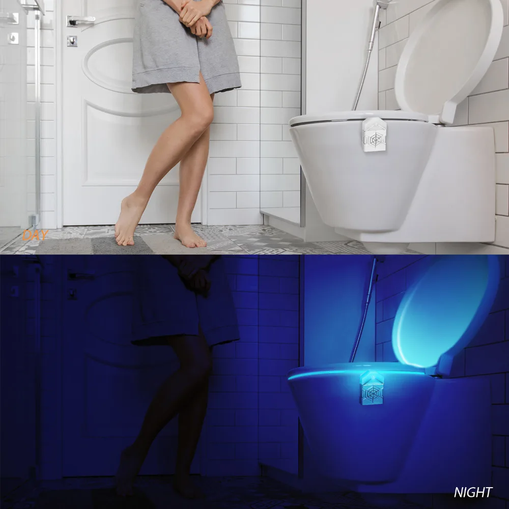 

PIR Motion Sensor Toilet Seat Night Lamp LED UV Light 16 Colors Waterproof Backlight For Toilet Bowl LED Children Night Light WC