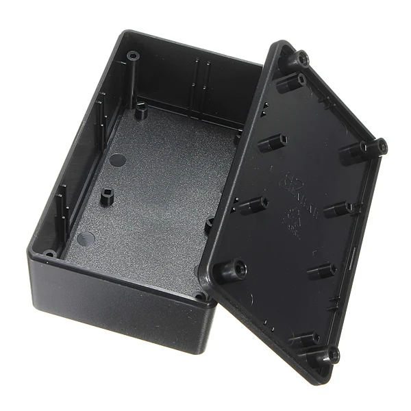 Black Waterproof Enclosure Box Electronic Instrument Case ABS Plastic