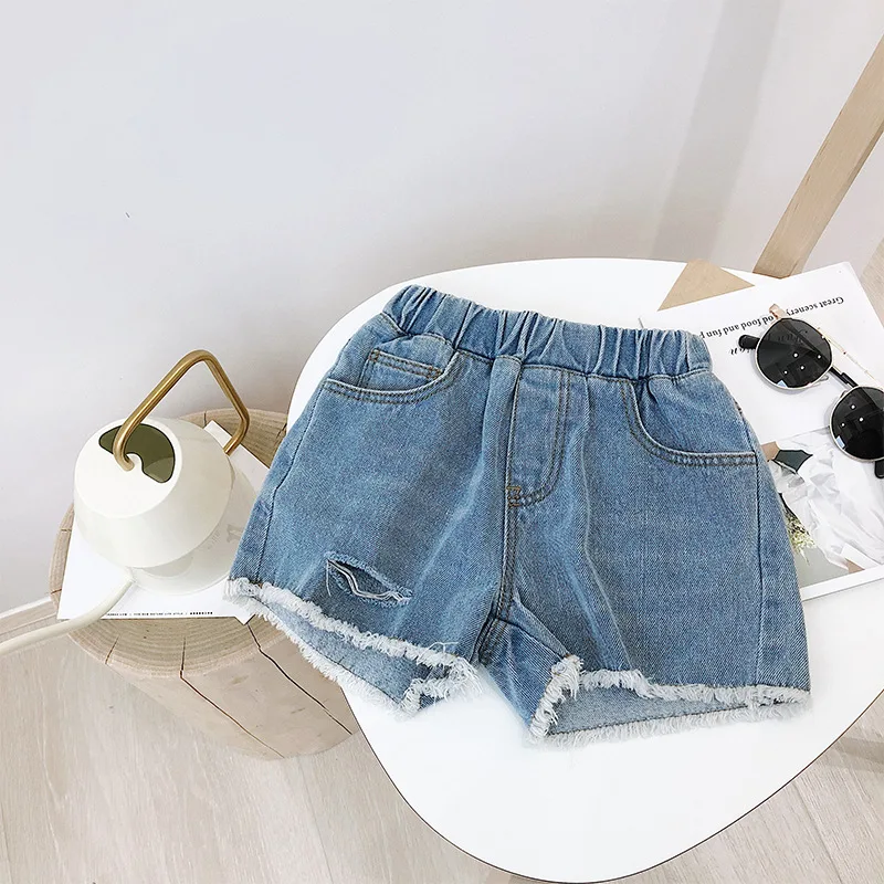 

2019 new Summer Baby Boys Denim Shorts Trend Hole Frayed Trousers Toddlers Kids Basic Shorts for Boys Clothes