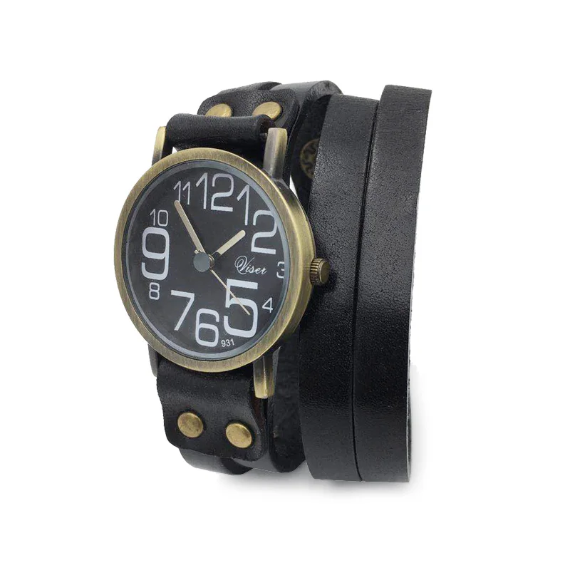 Vintage Retro Rivet Braided Watch Leather Strap Women Dress Watches Fashion Quartz Watch Relogio Feminino wholesale (3)