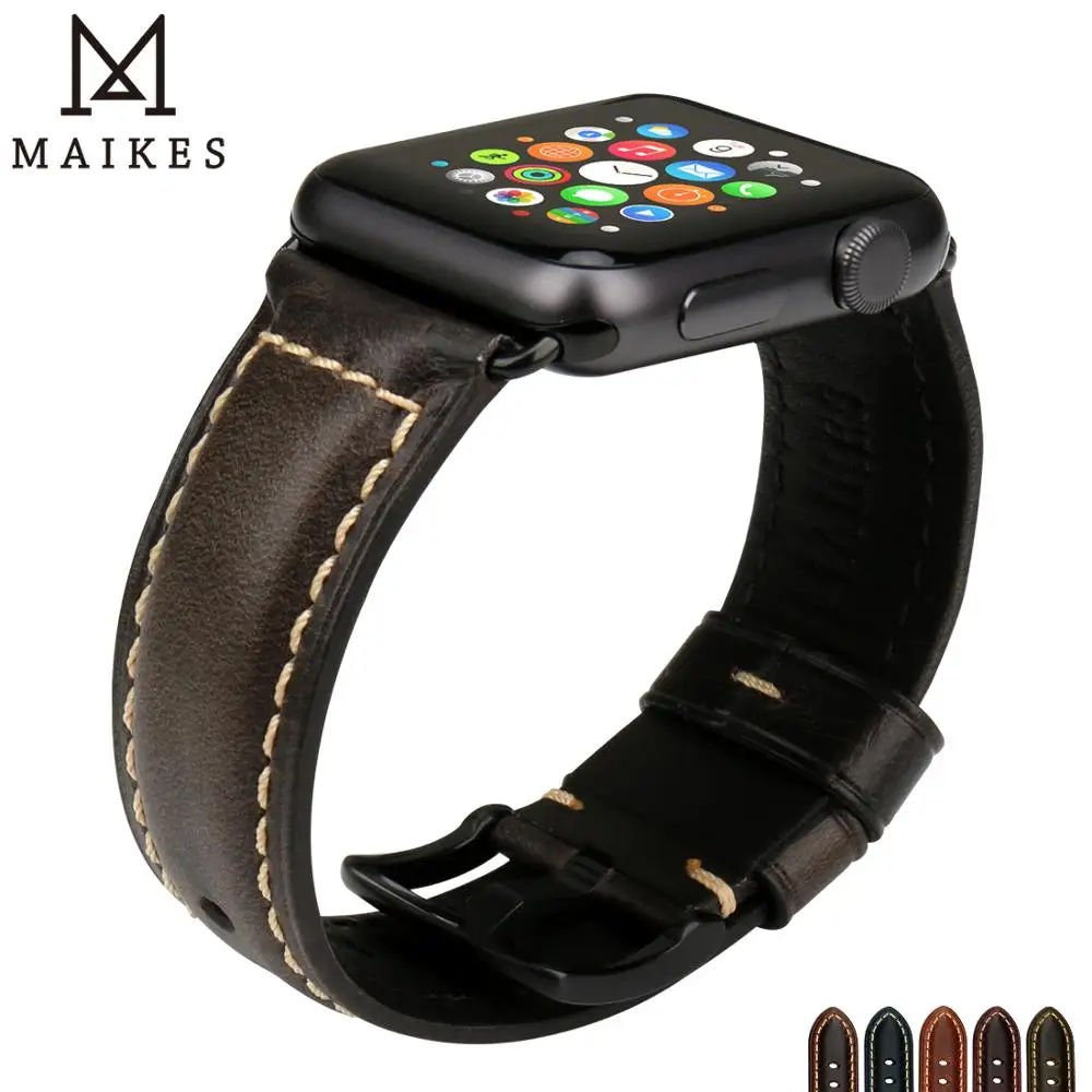 Кожаный ремешок для Apple Watch 44 мм 40 45 41 38 42 браслет IWatch Series 5 4 3 6 Se 7 Band |