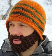 Crochet Beard Hat face Mask Ski Cap Unisex Mustache head Warmer handmade Winter Ski Beanies