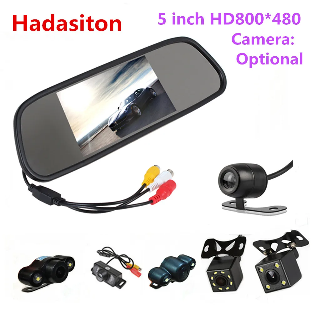 Reversing parking monitor 5 inch TFT LCD Color Screen Car monitor Rearview mirror monitor,Rearview camera optional