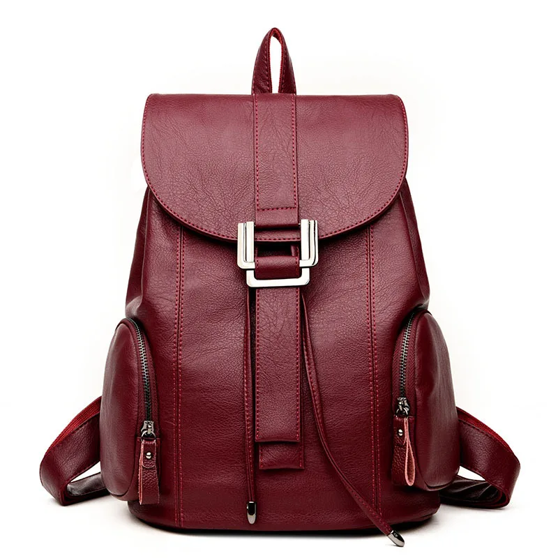 Fashion Women Leather Backpack Female Backpacks School Bags for Teenagers Girls Daily Backpack Travel Shoulder Rucksack Feminina Fashion Women Leather Backpack Female Backpacks School Bags for Teenagers Girls Daily Backpack Travel Shoulder Rucksack Feminina