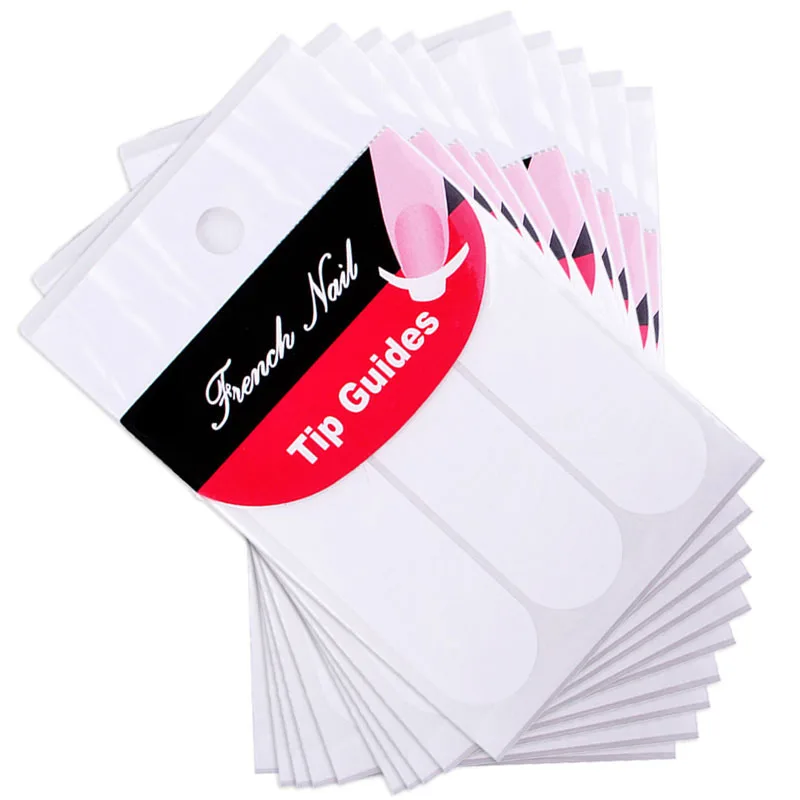 

ACEVIVI 3 Packs DIY French Manicure Nail Art Tips Nail Sticker Decorations Nail Form Fringe Guides