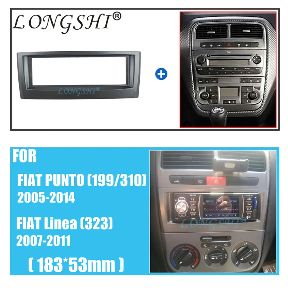 1 DIN автомобиль Facia для Fiat Punto 2005-, Linea 2007-2011 Радио DVD стерео CD панель приборная панель комплект отделка лицевая, приборная панель рамка 1din