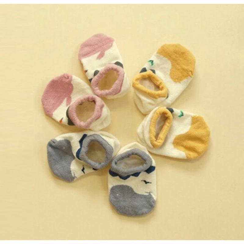 

Stylish Hot Sale 1 pair Suitable for 0-4Year Baby Non-slip Ship socks Baby Infant Newborn Wavy patterns Socks Winter 100% Cotton