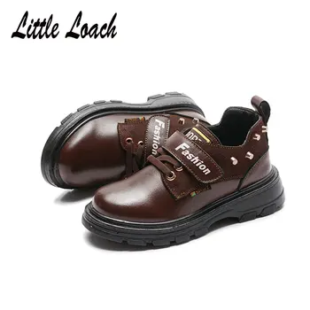 

Boys' Leather Shoes Rivet Fashion Dress Shoes for Boys Party Wedding Slip-resistant Moccasin Size 26-37 Single Shoes Black Brown
