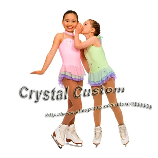 Hot Sales Figure Ice Skating Dresses For Girls With Spandex New Brand