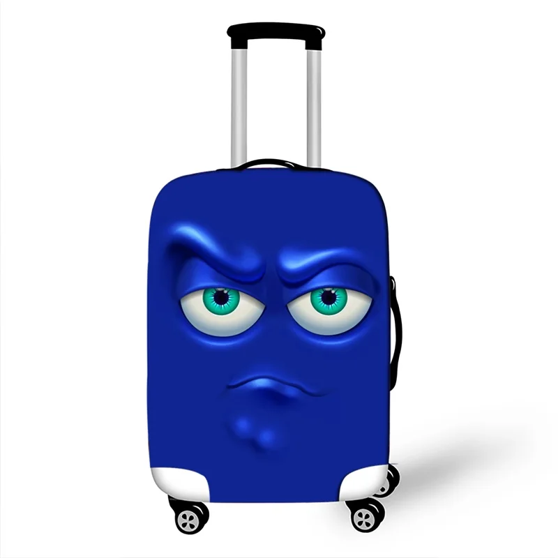 Cute 3D Cartoon Emoji Travel Luggage Protective Covers High Elastic For