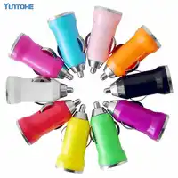 100pcs/lot Colorful Mini USB Car Charger For Apple IPhone 7 6 plus 5S 5 4 for Samsung HTC Sony Nokia LG lenovo Huawei Motorola