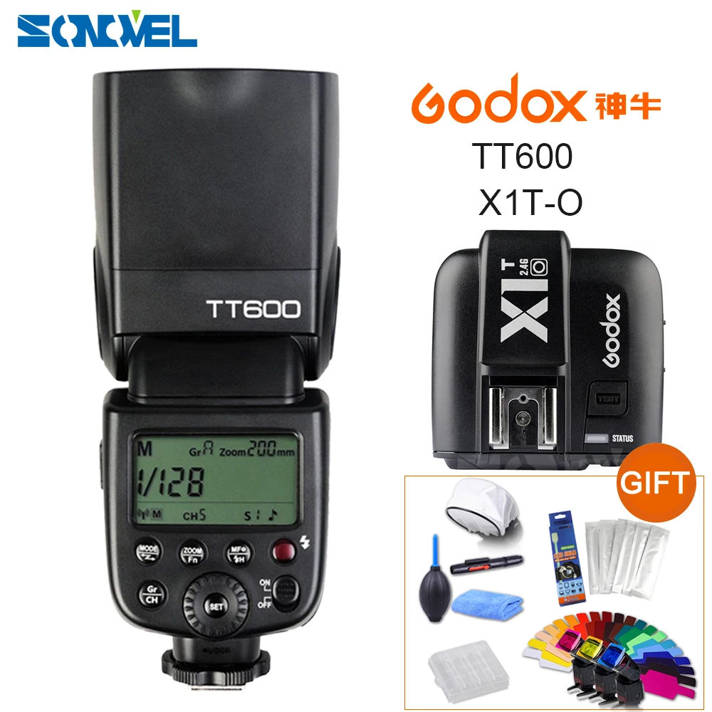Беспроводная вспышка Godox TT600 2 4G Speedlite + X1T O TTL 1/8000s беспроводной передатчик триггера