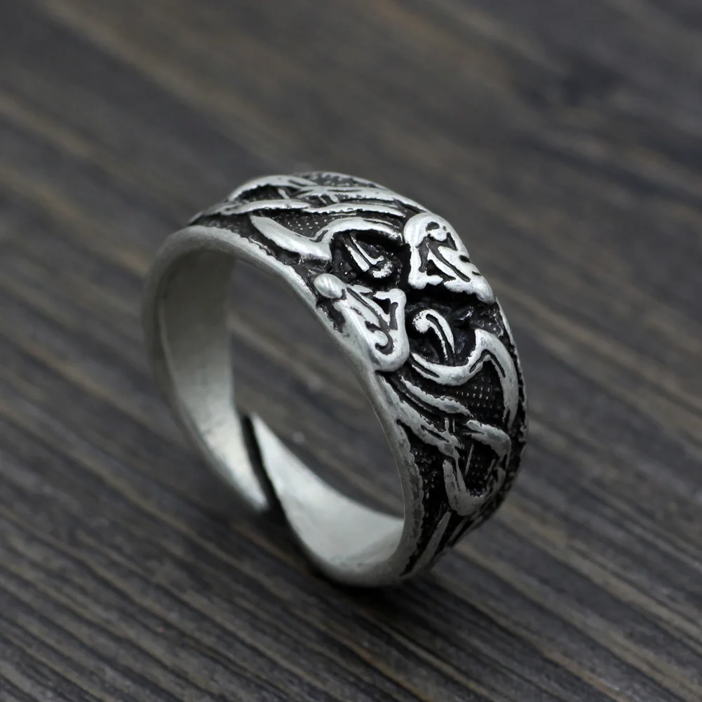 

youe shone Viking Norse Viking Pagan Dragons Celtic Dragons ringJormungandr ring Fafnir Nidhogg Jormungand