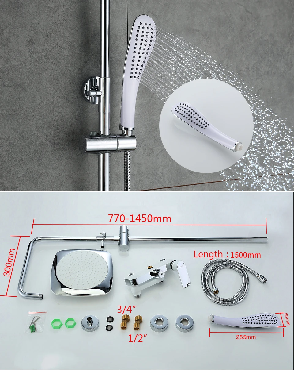 Gappo 衛生 陶器 スイート 浴室 の シャワー 蛇口 ミキサー タップ レイン ヘッド セット 滝の 浴槽 大きい割引