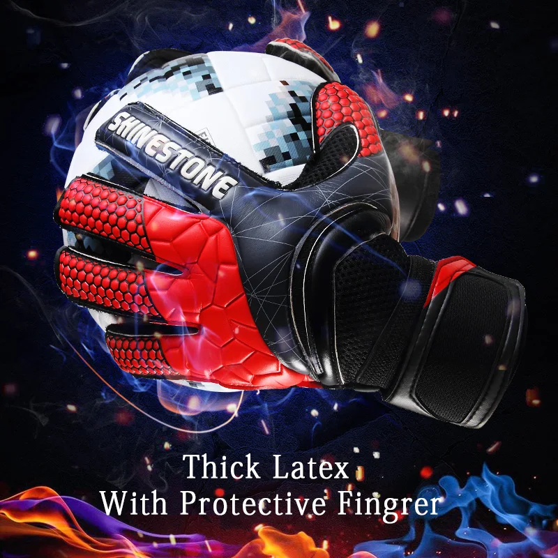 Soccer Goalkeeper Gloves Men Kids Size Latex Professional Football Match Gloves Strong Finger Protection