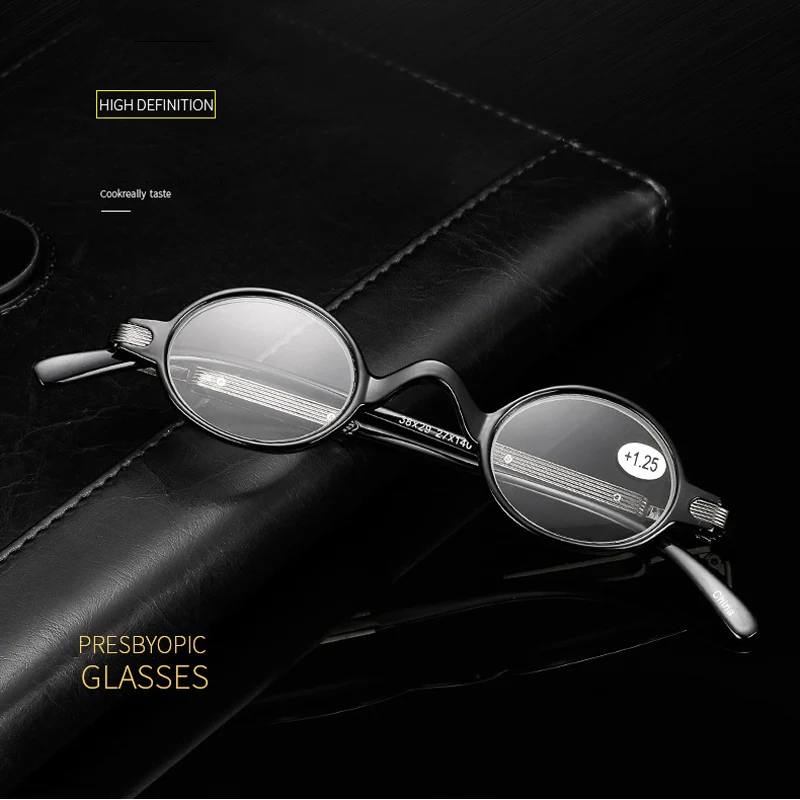 

GLAUSA Metal Round Small Frame Reading Glasses Men Business Clear Lens Presbyopic Glasses Hyperopia Eyewear Glasses For Elder